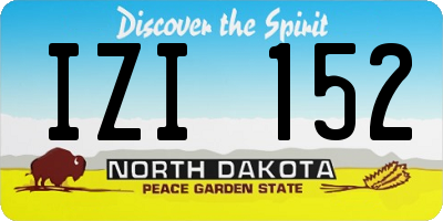 ND license plate IZI152