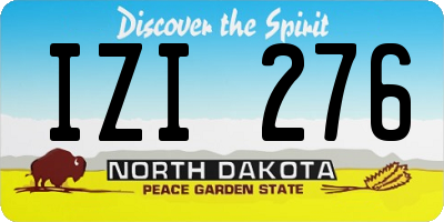 ND license plate IZI276