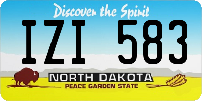 ND license plate IZI583