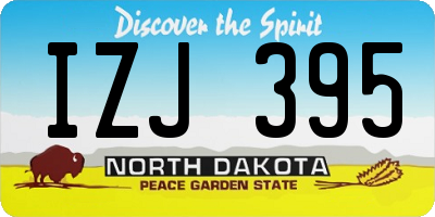ND license plate IZJ395