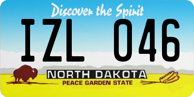 ND license plate IZL046