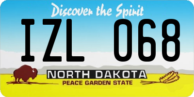 ND license plate IZL068