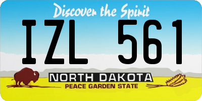 ND license plate IZL561