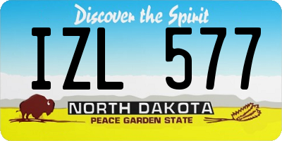 ND license plate IZL577