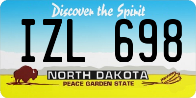 ND license plate IZL698