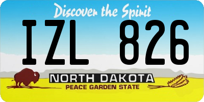 ND license plate IZL826