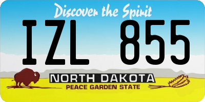 ND license plate IZL855