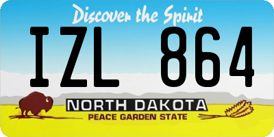 ND license plate IZL864