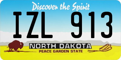ND license plate IZL913
