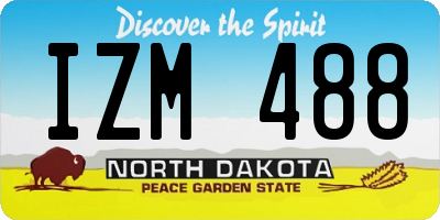 ND license plate IZM488