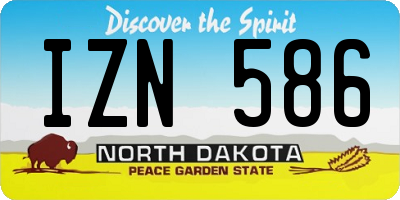 ND license plate IZN586