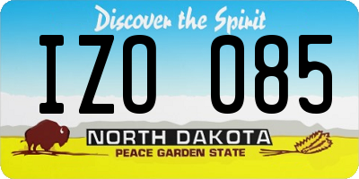 ND license plate IZO085