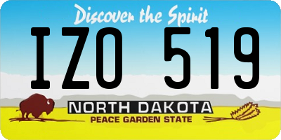 ND license plate IZO519