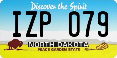 ND license plate IZP079