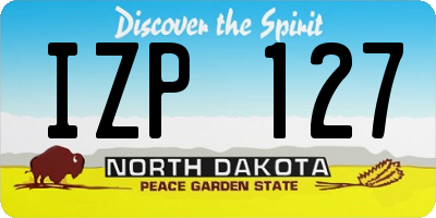ND license plate IZP127