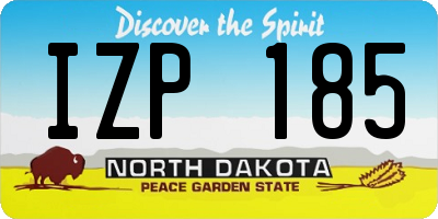 ND license plate IZP185