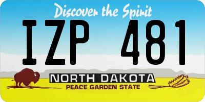 ND license plate IZP481