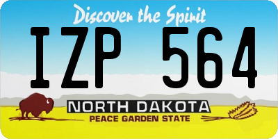 ND license plate IZP564