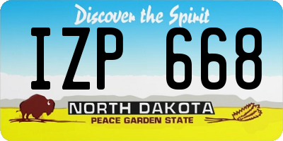 ND license plate IZP668