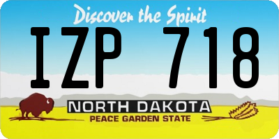 ND license plate IZP718