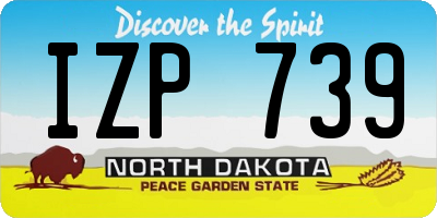 ND license plate IZP739