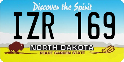 ND license plate IZR169