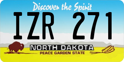ND license plate IZR271