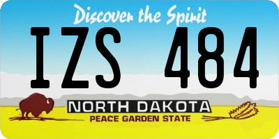 ND license plate IZS484