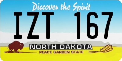 ND license plate IZT167