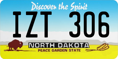 ND license plate IZT306