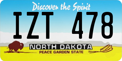 ND license plate IZT478