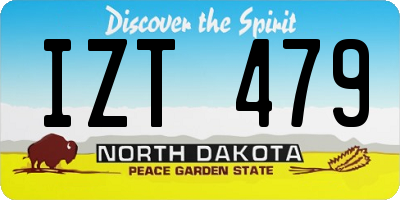 ND license plate IZT479