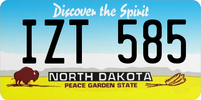 ND license plate IZT585