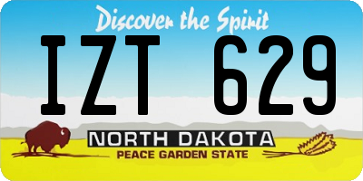 ND license plate IZT629
