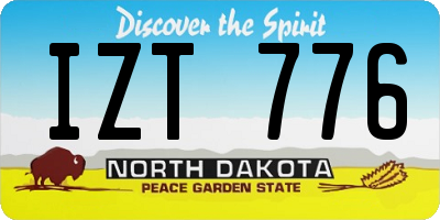 ND license plate IZT776