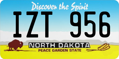 ND license plate IZT956