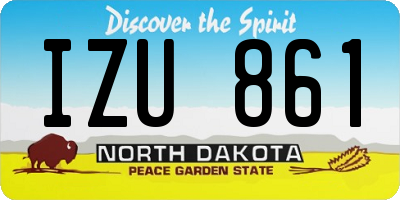 ND license plate IZU861