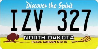 ND license plate IZV327