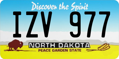 ND license plate IZV977