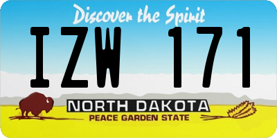 ND license plate IZW171