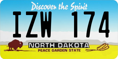 ND license plate IZW174