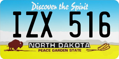 ND license plate IZX516