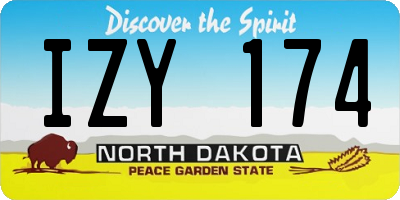 ND license plate IZY174
