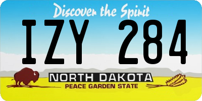 ND license plate IZY284