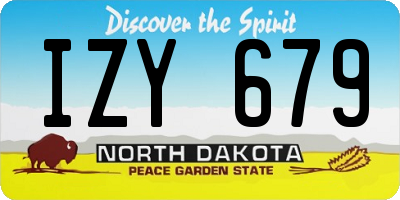 ND license plate IZY679