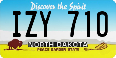 ND license plate IZY710