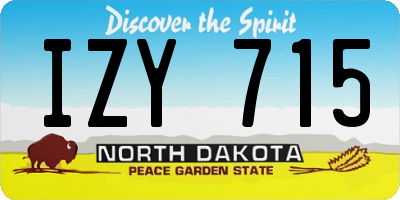 ND license plate IZY715