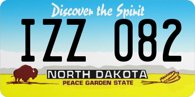 ND license plate IZZ082