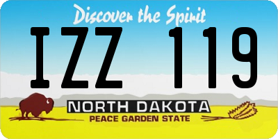 ND license plate IZZ119