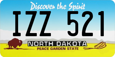 ND license plate IZZ521